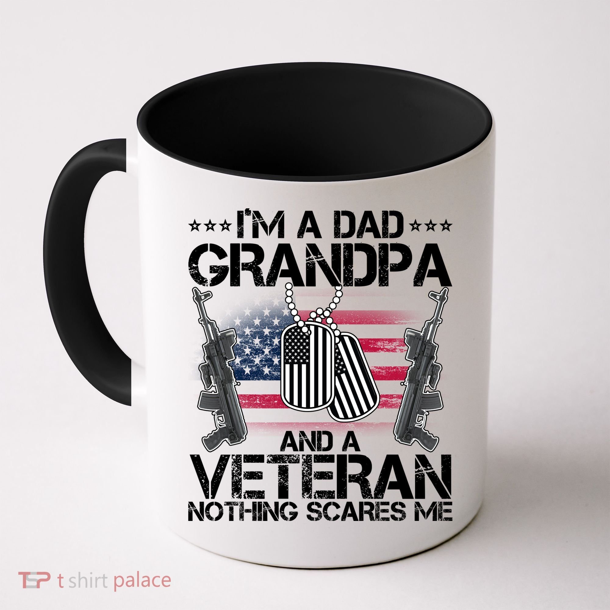 Grandpa Veteran Nothing Scares Me Coffee Mug
