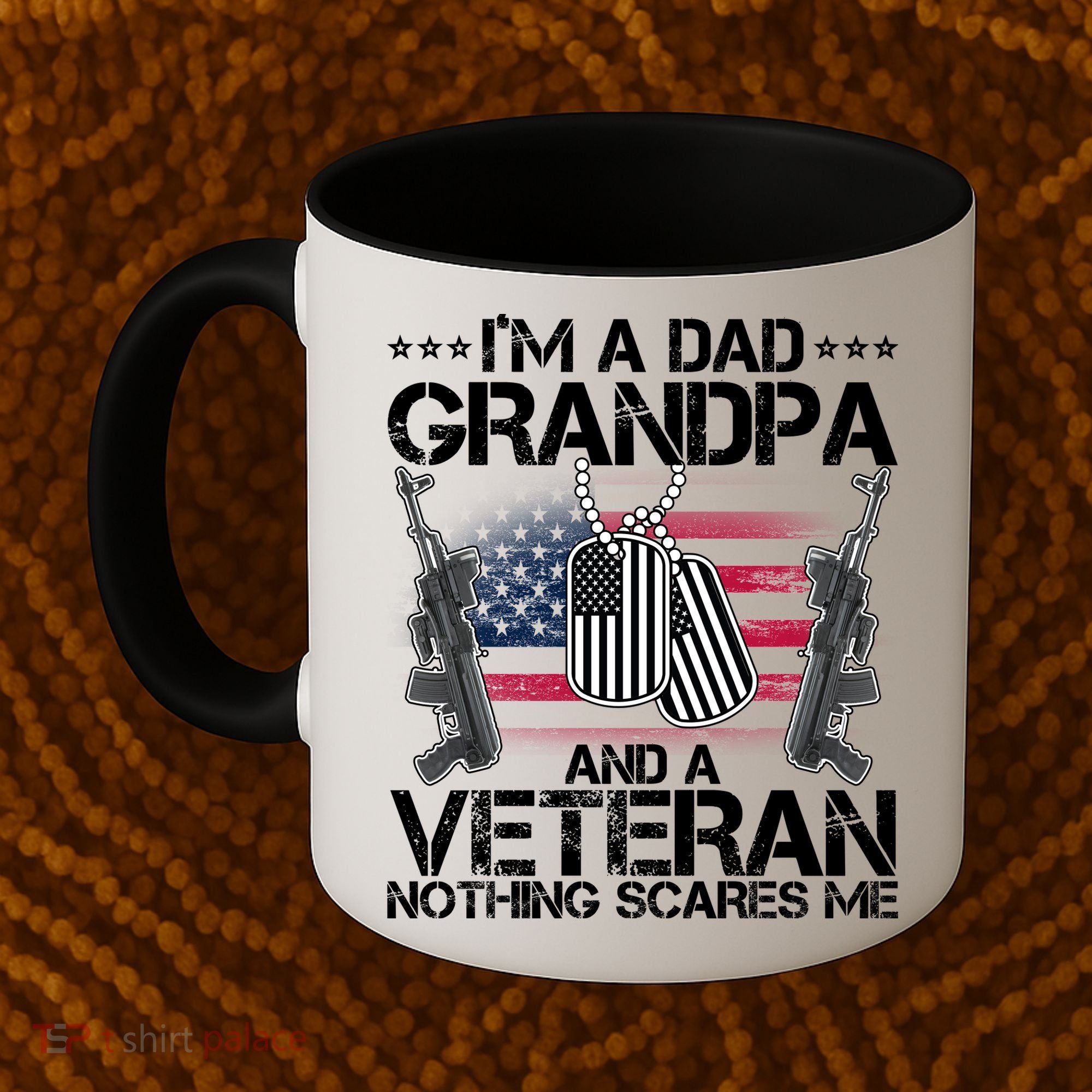 Grandpa Veteran Nothing Scares Me Coffee Mug