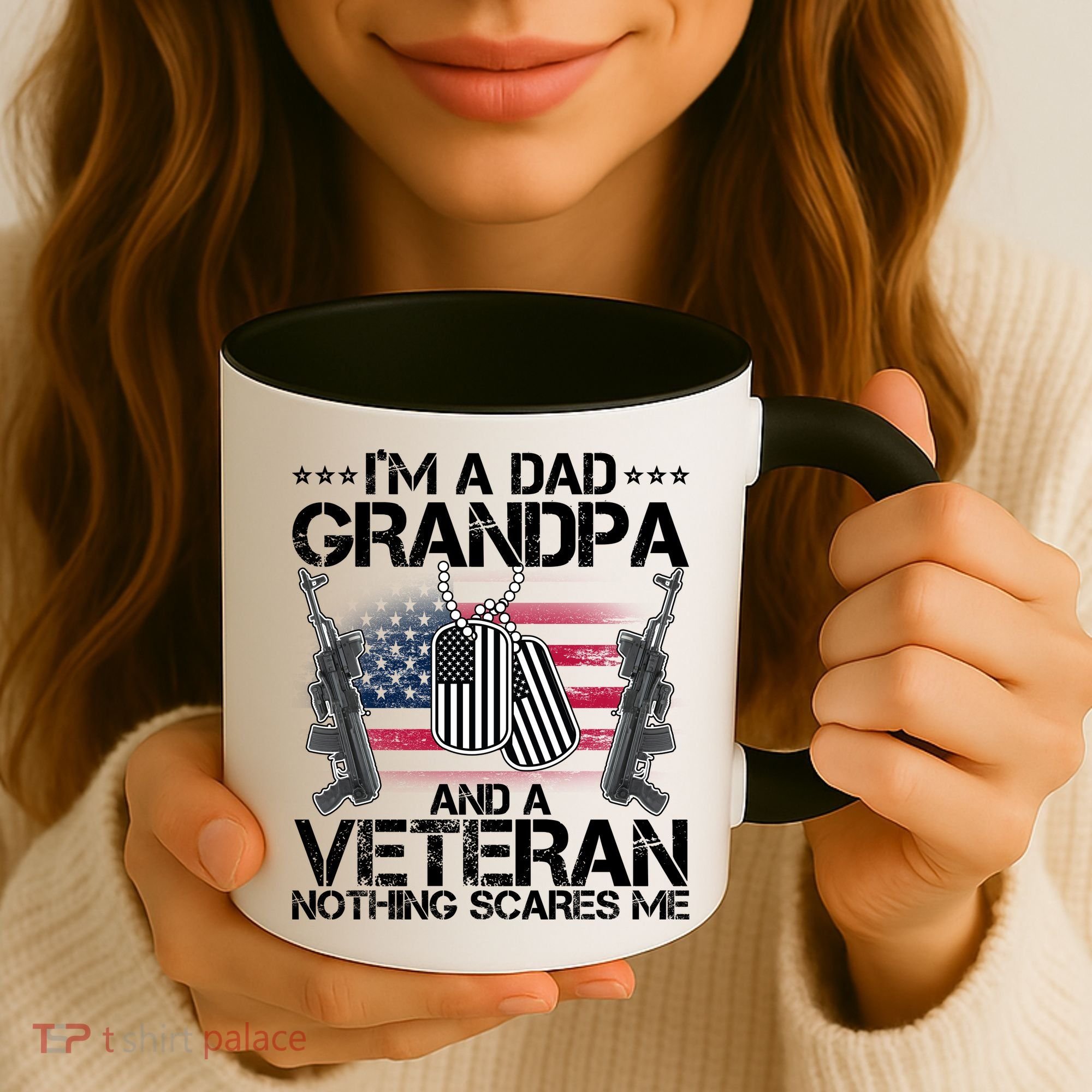 Grandpa Veteran Nothing Scares Me Coffee Mug
