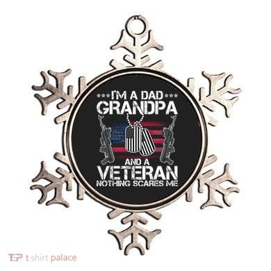 Grandpa Veteran Nothing Scares Me Ornament