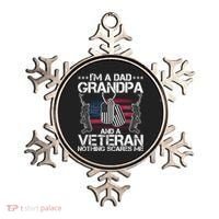 Grandpa Veteran Nothing Scares Me Ornament thumb 0