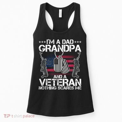 Grandpa Veteran Nothing Scares Me Women's Tank Top