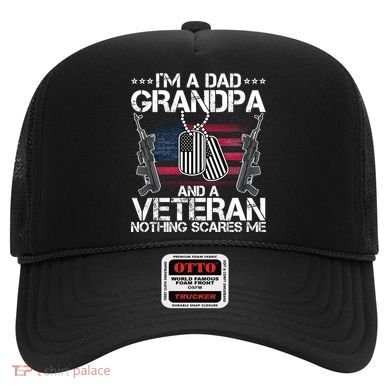 Grandpa Veteran Nothing Scares Me Hat