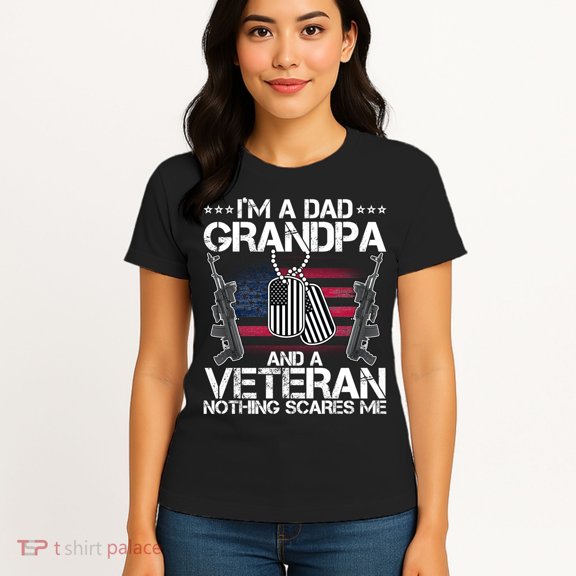 Grandpa Veteran Nothing Scares Me Women's T-Shirt