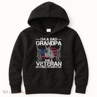 Grandpa Veteran Nothing Scares Me Kids Hoodie thumb 0