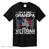 Grandpa Veteran Nothing Scares Me Kids T-Shirt thumb 0