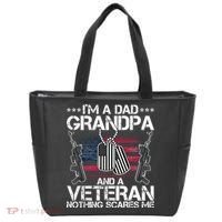 Grandpa Veteran Nothing Scares Me Tote Bag thumb 0