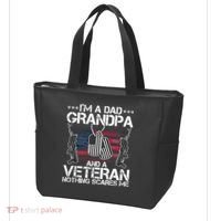 Grandpa Veteran Nothing Scares Me Tote Bag thumb 3