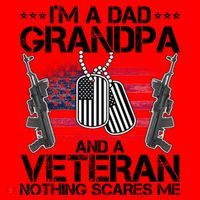 Grandpa Veteran Nothing Scares Me Santa Hat thumb 1