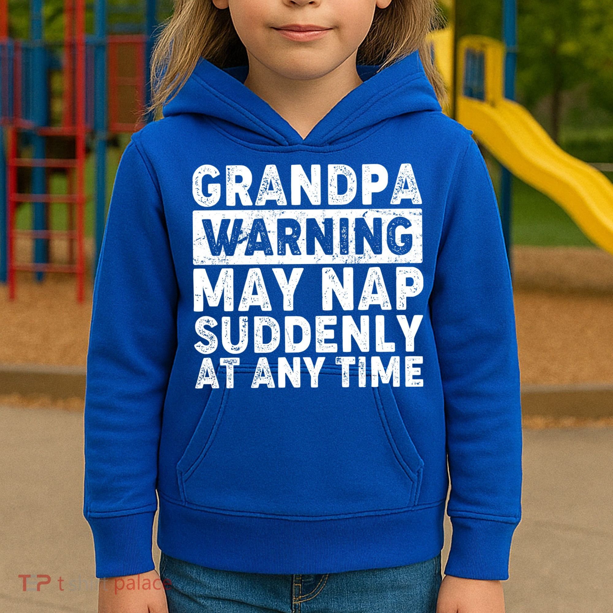 Grandpa Warning May Nap Suddenly At Any Time Kids Hoodie
