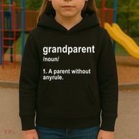 Grandparents A Parent Without Any Rules Kids Hoodie thumb 3