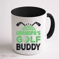 Grandpas Golf Buddy Fathers Day Coffee Mug thumb 1