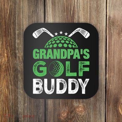 Grandpas Golf Buddy Fathers Day Coaster