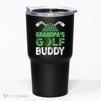 Grandpas Golf Buddy Fathers Day Tumbler thumb 0