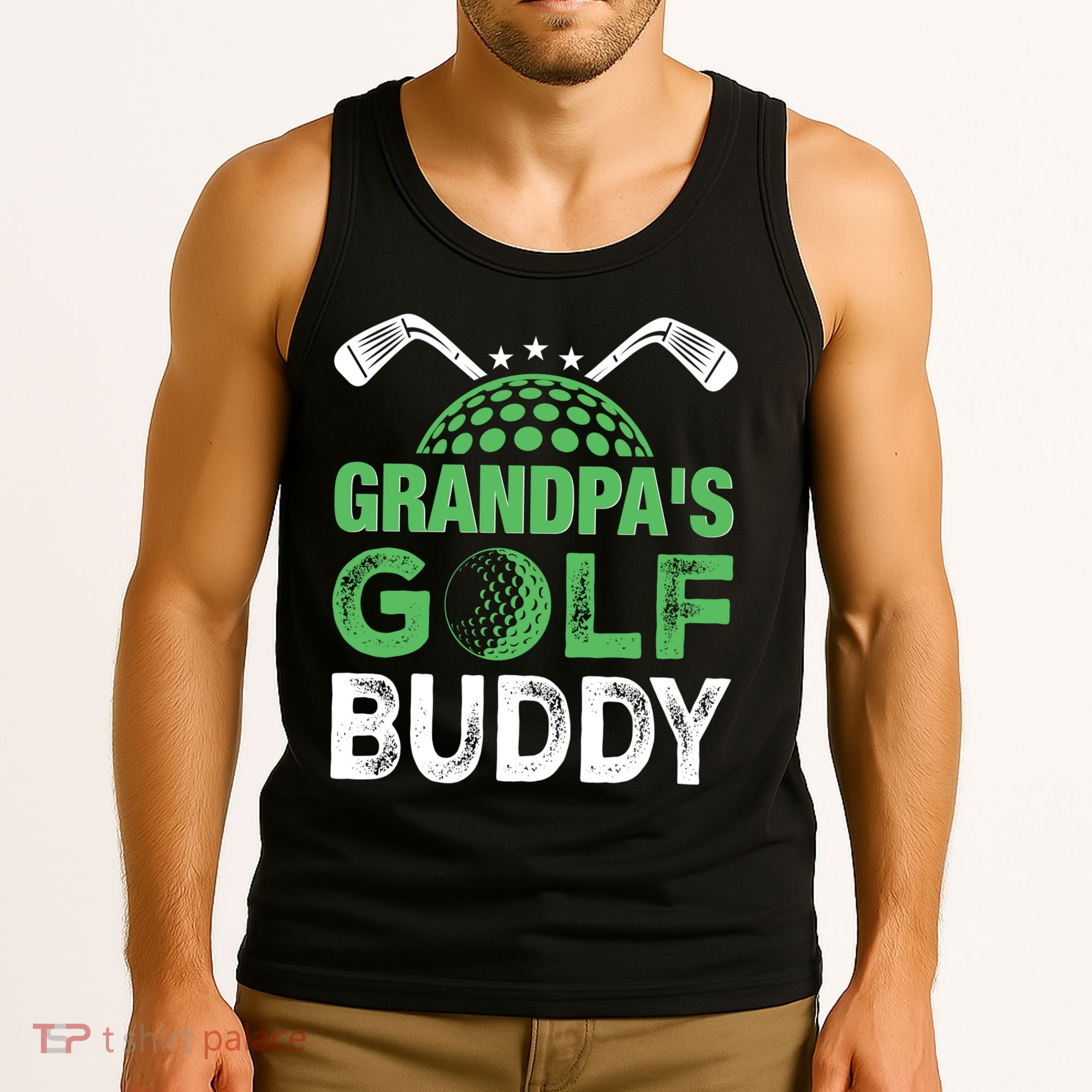 Grandpas Golf Buddy Fathers Day Tank Top