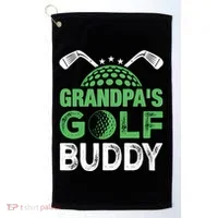 Grandpas Golf Buddy Fathers Day Golf Towel thumb 0