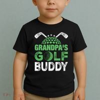 Grandpas Golf Buddy Fathers Day Toddler T-Shirt thumb 2