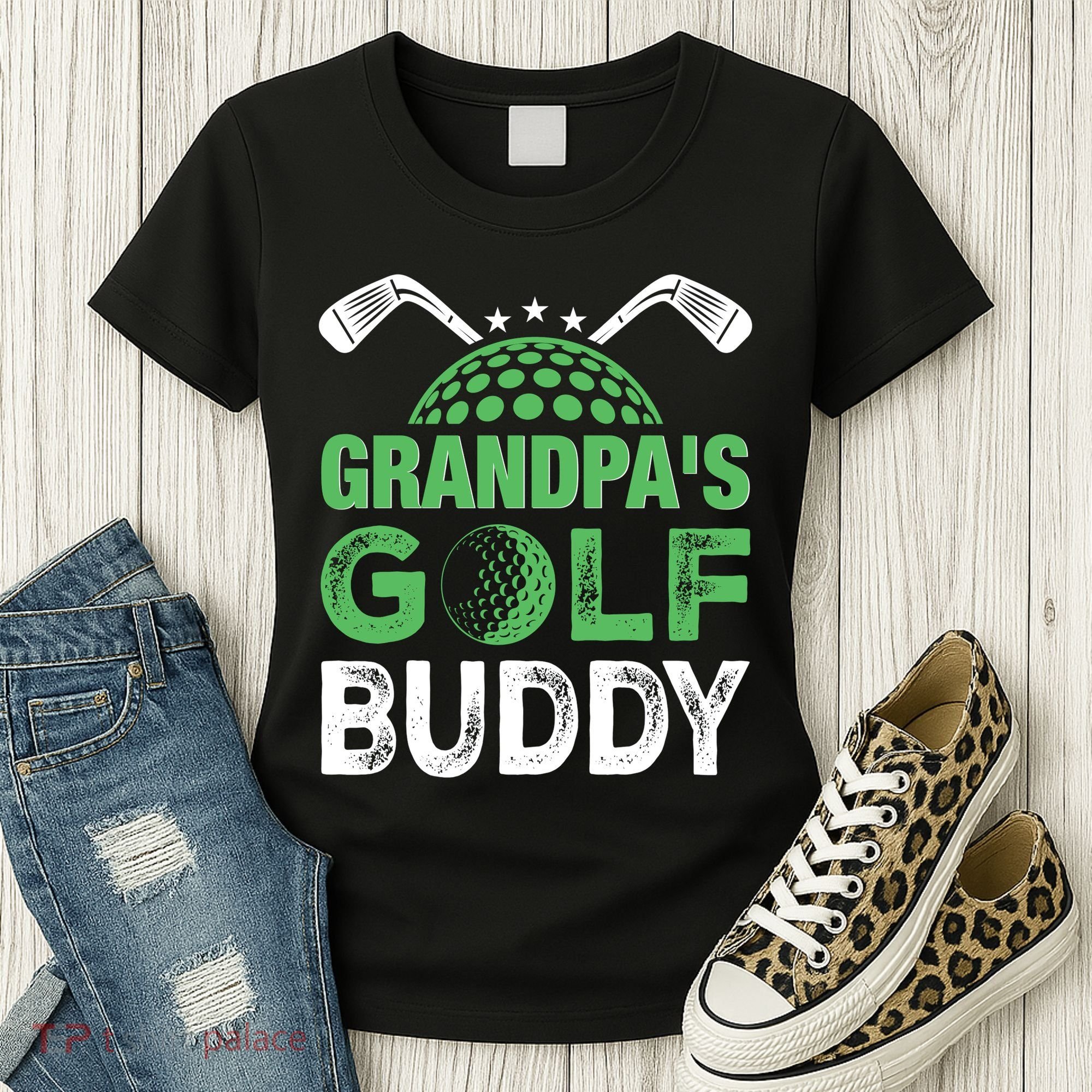 Grandpas Golf Buddy Fathers Day Women's T-Shirt