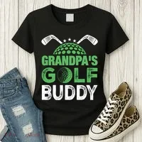 Grandpas Golf Buddy Fathers Day Women's T-Shirt thumb 3