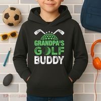 Grandpas Golf Buddy Fathers Day Kids Hoodie thumb 2