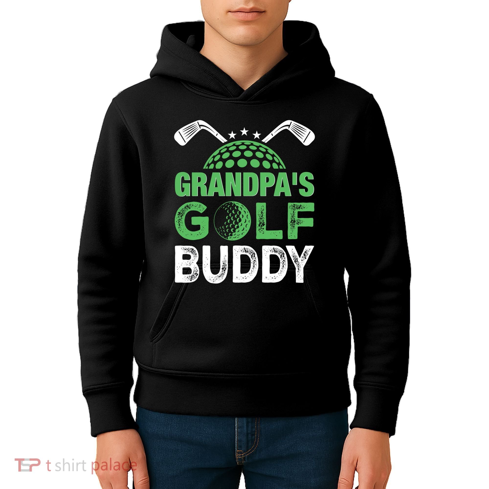 Grandpas Golf Buddy Fathers Day Kids Hoodie