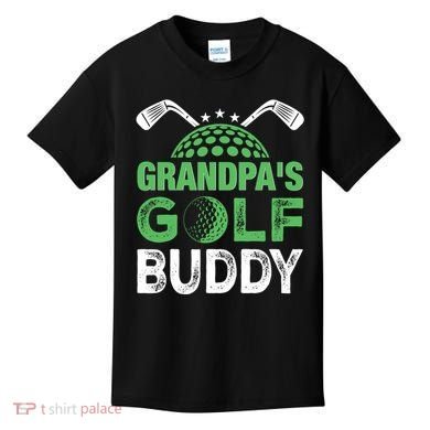 Grandpas Golf Buddy Fathers Day Kids T-Shirt