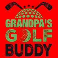 Grandpas Golf Buddy Fathers Day Santa Hat thumb 1