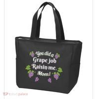 Grape Job Raisin Me Funny Mom Tote Bag thumb 3