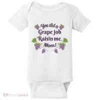 Grape Job Raisin Me Funny Mom Baby Bodysuit thumb 0
