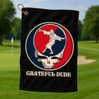Grateful Dude Skull Golf Towel thumb 1