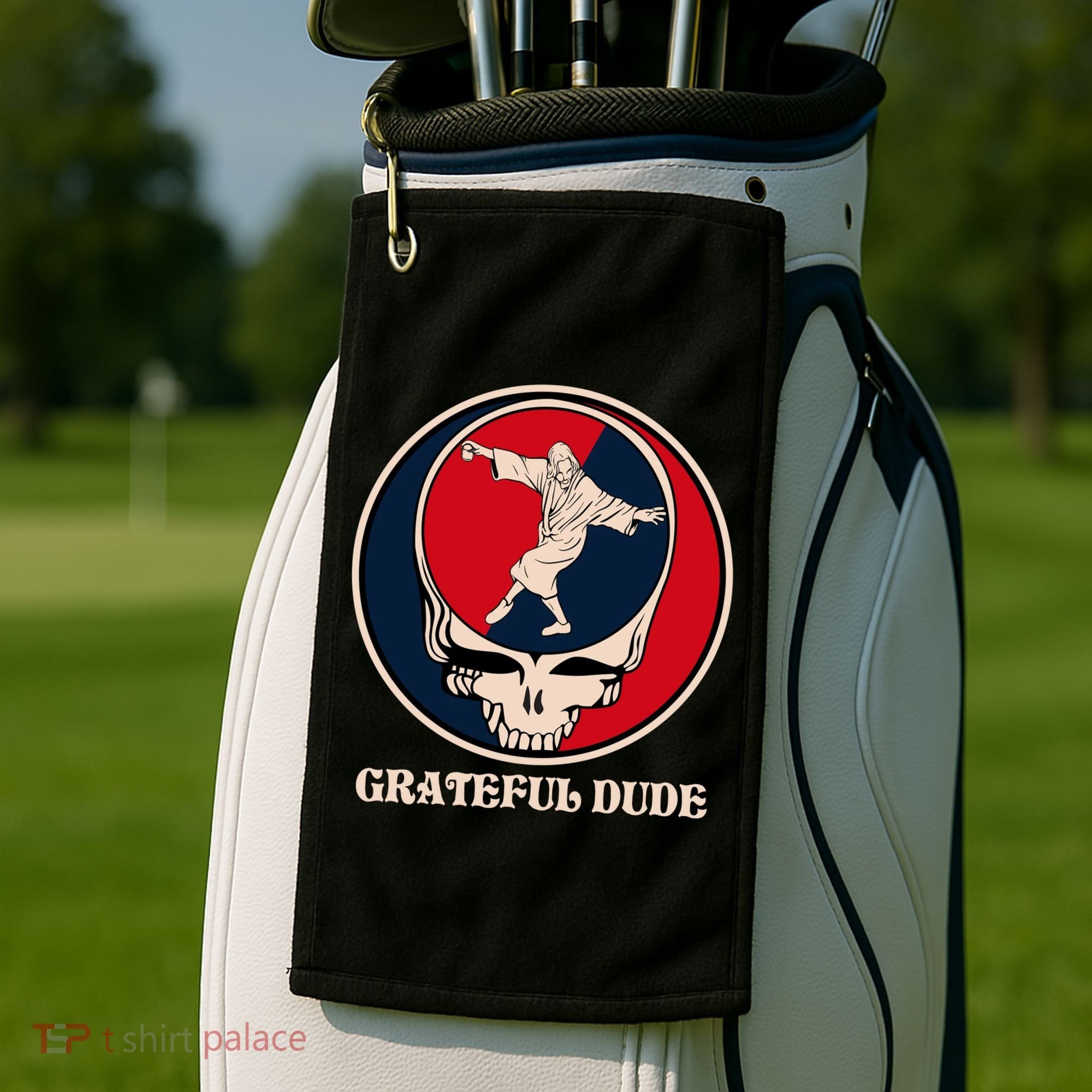 Grateful Dude Skull Golf Towel