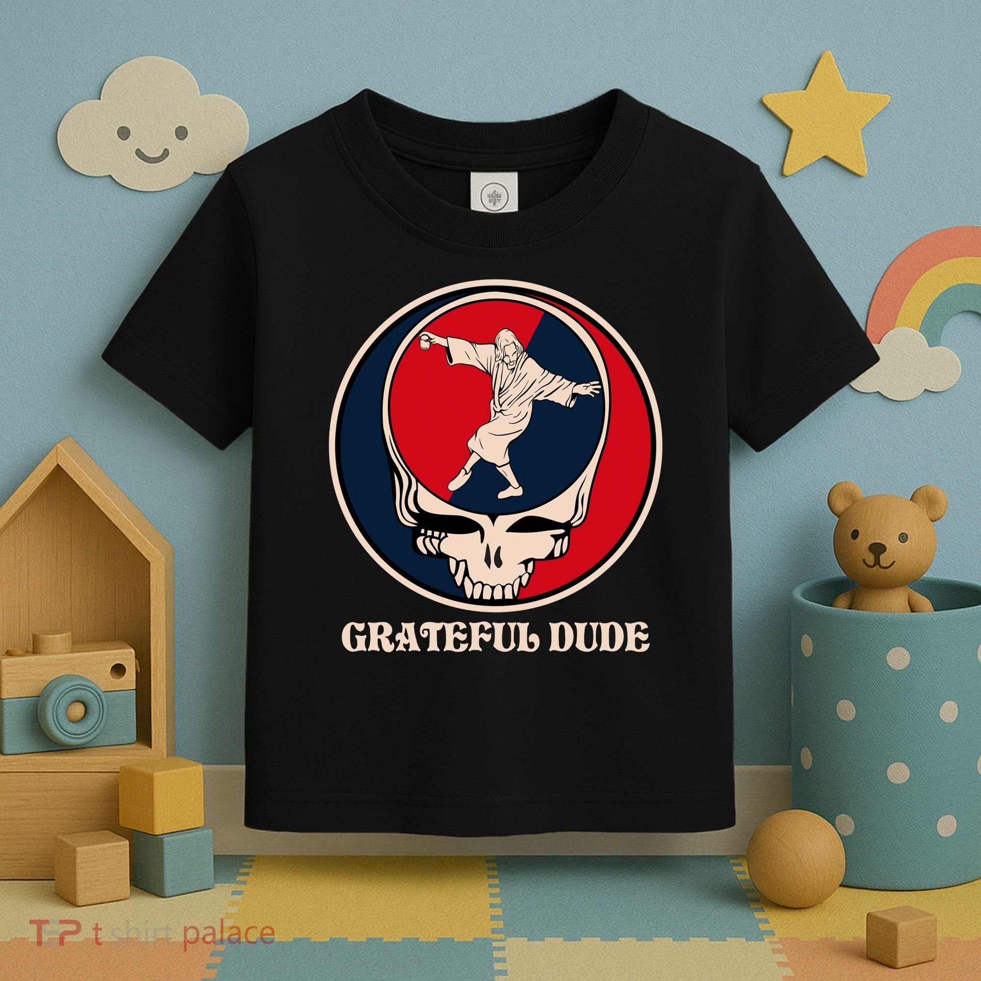 Grateful Dude Skull Toddler T-Shirt