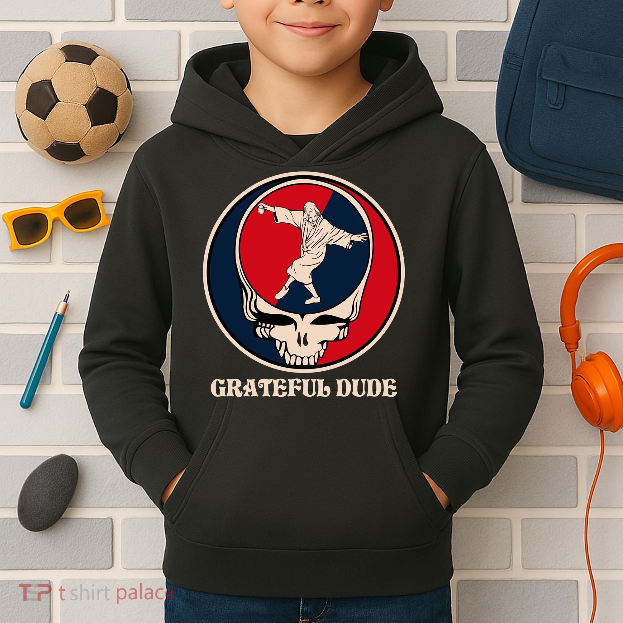 Grateful Dude Skull Kids Hoodie