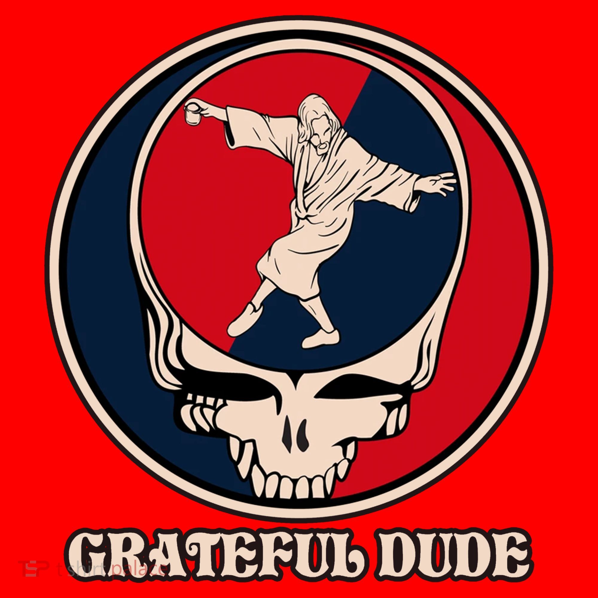 Grateful Dude Skull Santa Hat