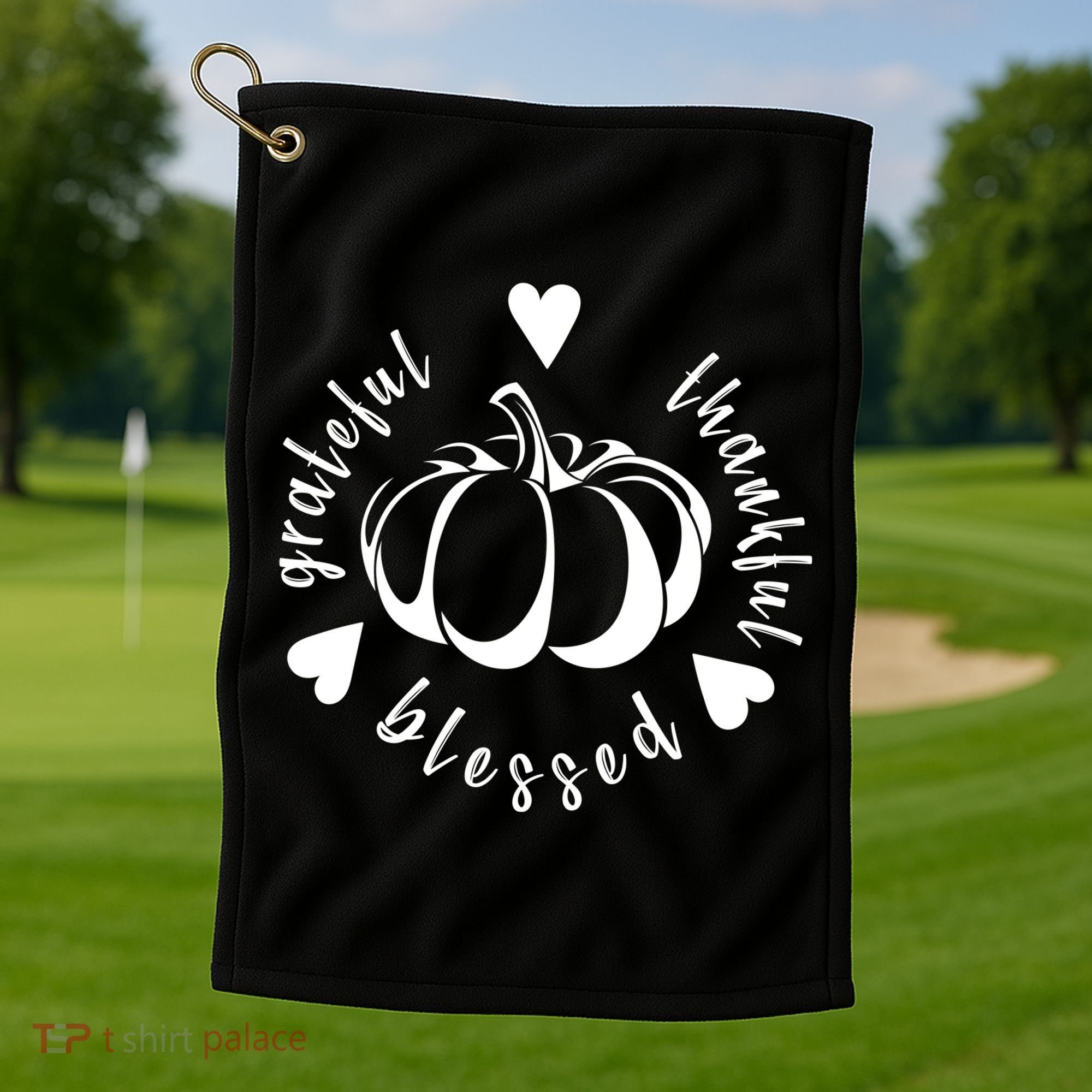 Grateful Faithful Blessed Golf Towel