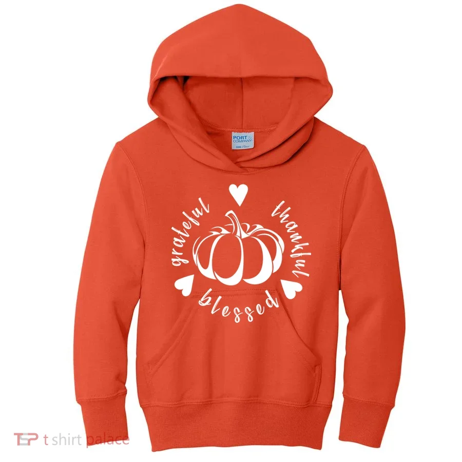 Grateful Faithful Blessed Kids Hoodie