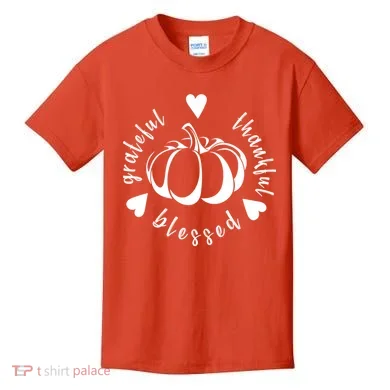 Grateful Faithful Blessed Kids T-Shirt