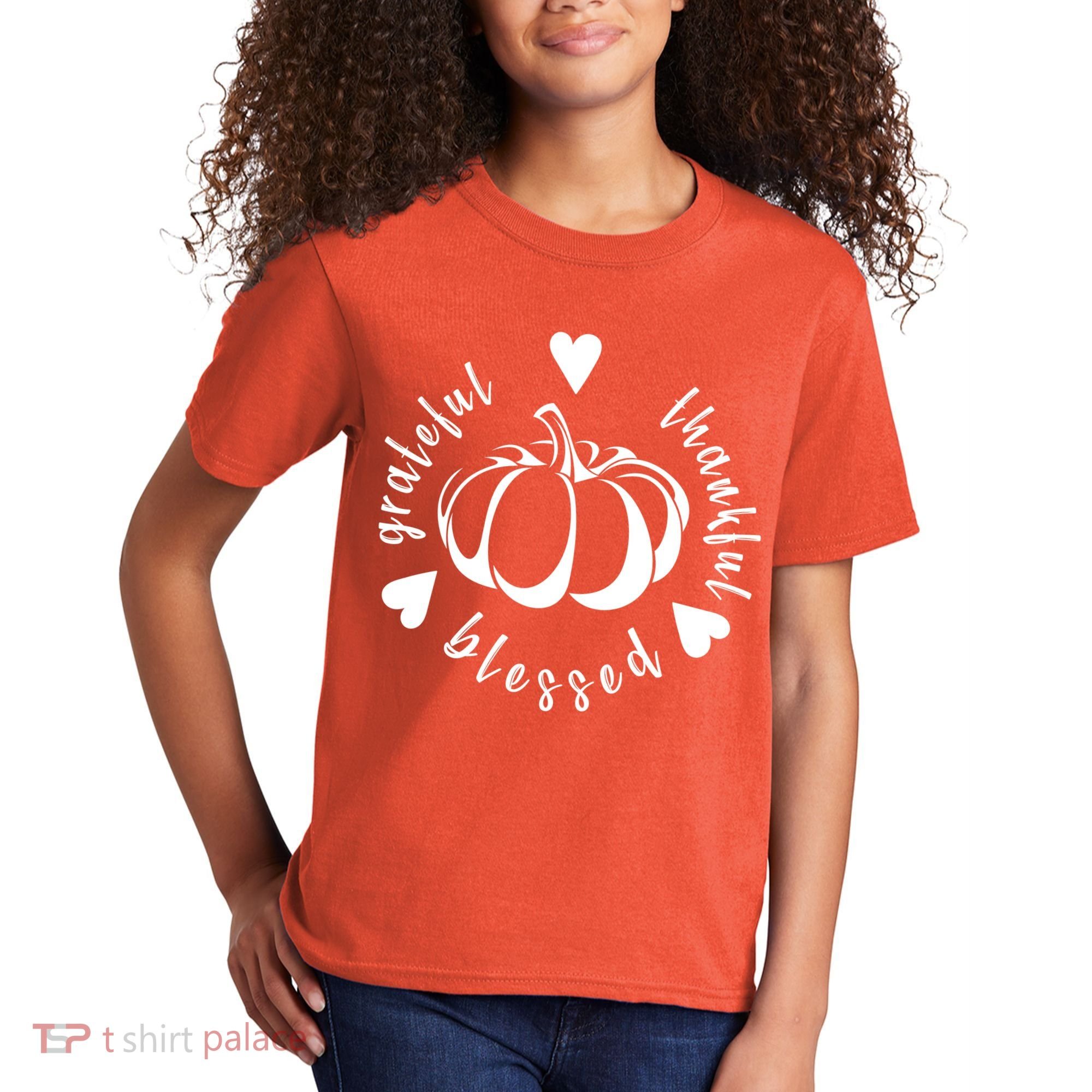 Grateful Faithful Blessed Kids T-Shirt