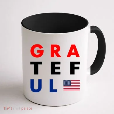 Grateful for America Coffee Mug back