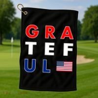 Grateful for America Golf Towel thumb 1