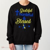 Grateful Thankful & Blessed Down Syndrome Women's Sweatshirt thumb 0