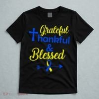 Grateful Thankful & Blessed Down Syndrome T-Shirt thumb 5