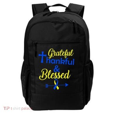 Grateful Thankful & Blessed Down Syndrome Backpack