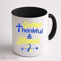Grateful Thankful & Blessed Down Syndrome Coffee Mug thumb 1