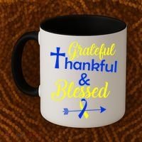 Grateful Thankful & Blessed Down Syndrome Coffee Mug thumb 2