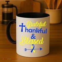Grateful Thankful & Blessed Down Syndrome Coffee Mug thumb 4