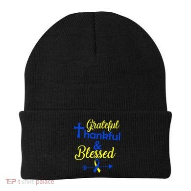 Grateful Thankful & Blessed Down Syndrome Beanie