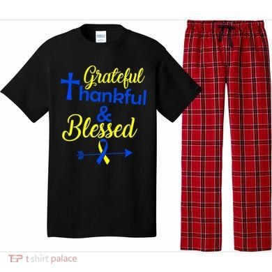 Grateful Thankful & Blessed Down Syndrome Pajama Set