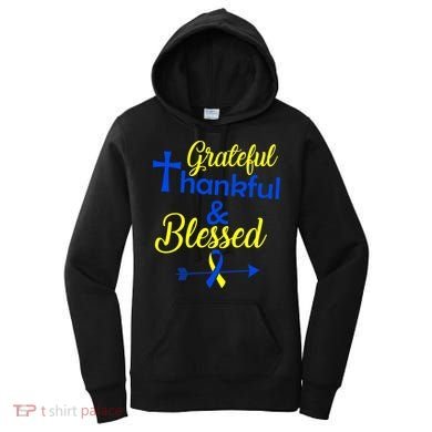 Grateful Thankful & Blessed Down Syndrome Women's Hoodie