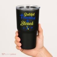 Grateful Thankful & Blessed Down Syndrome Tumbler thumb 2